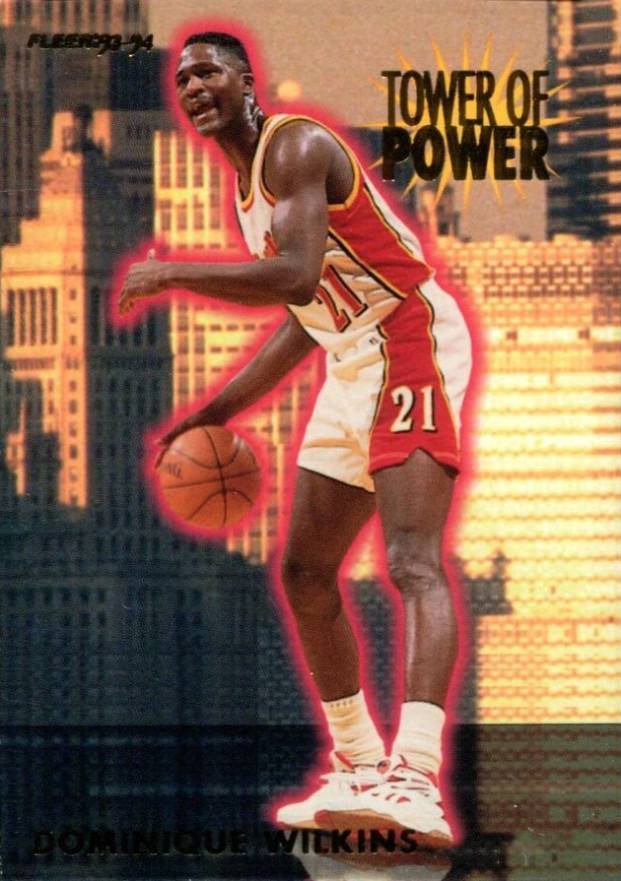 1993 Fleer Tower Of Power Dominique Wilkins #30 Basketball Card