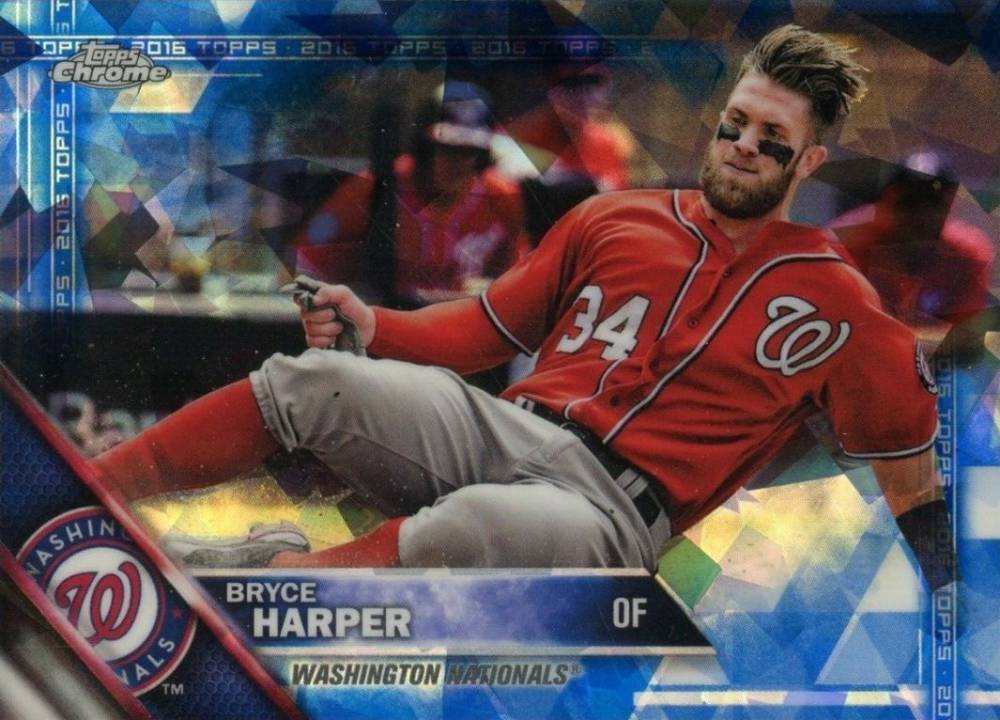 2016 Topps Chrome Sapphire Edition Bryce Harper #100 Baseball Card