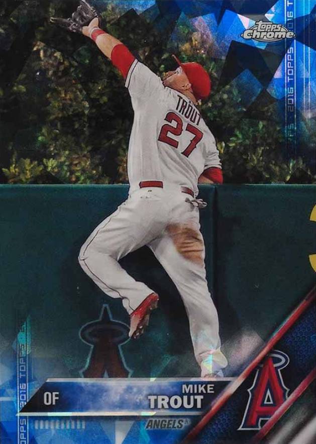 2016 Topps Chrome Sapphire Edition Mike Trout #1 Baseball Card