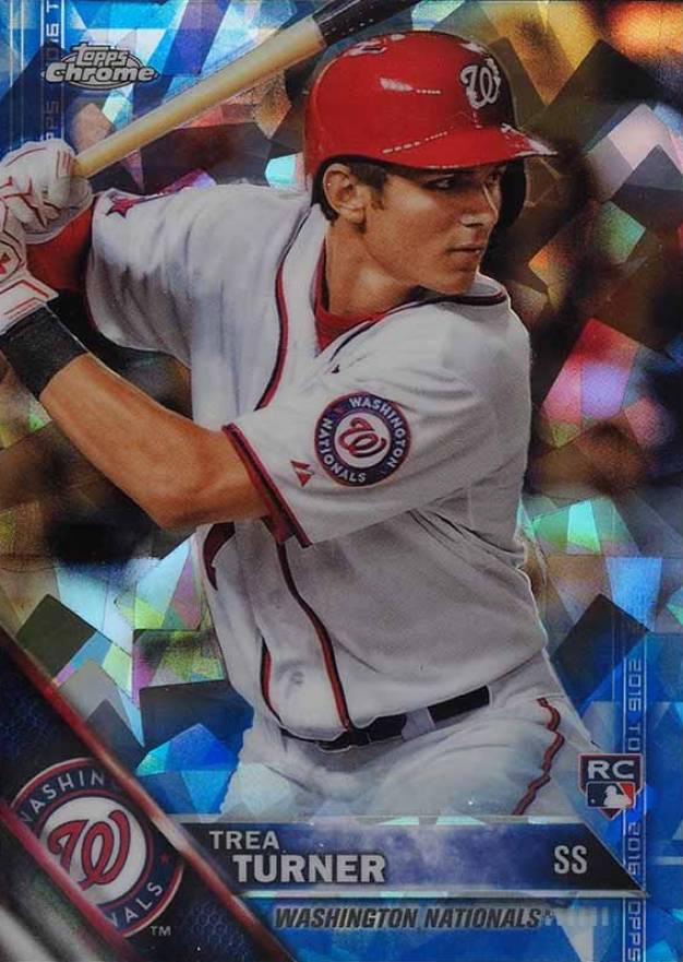 2016 Topps Chrome Sapphire Edition Trea Turner #103 Baseball Card