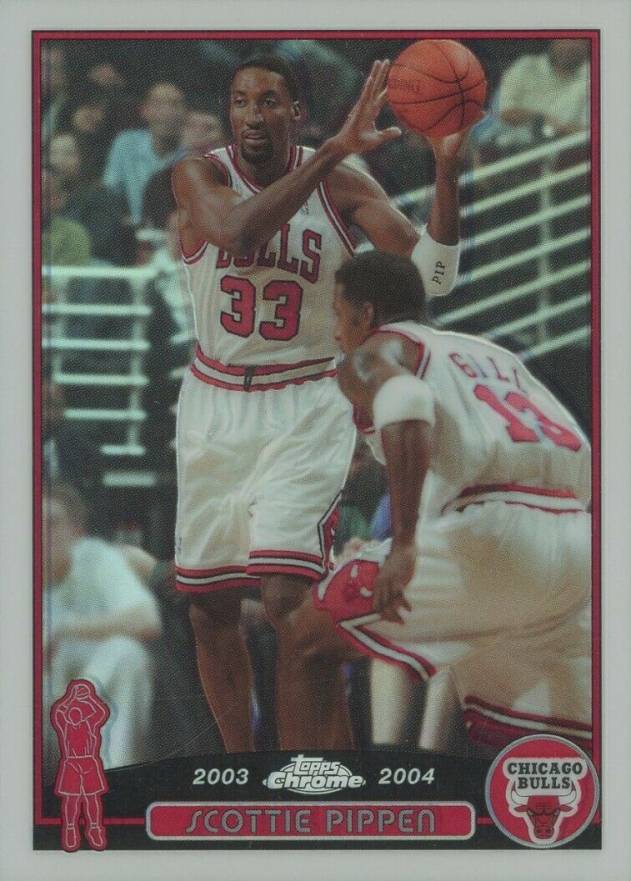 2003 Topps Chrome Scottie Pippen #49 Basketball Card