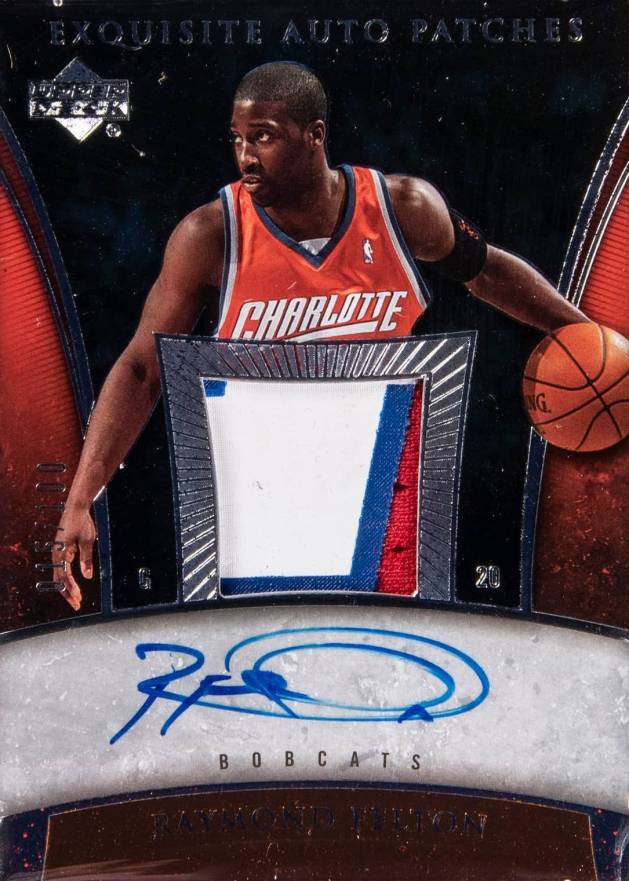 2005 Upper Deck Exquisite Collection Autograph Patches Raymond Felton #AP-RF Basketball Card