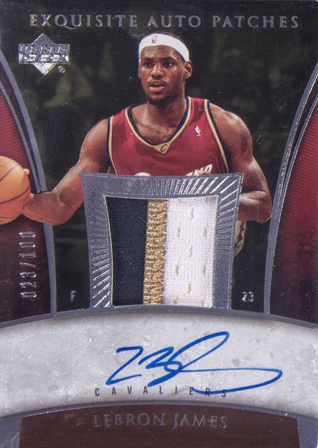 2005 Upper Deck Exquisite Collection Autograph Patches LeBron James #AP-LJ Basketball Card