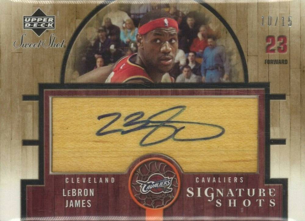 2005 Upper Deck Sweet Shot Signature Shots LeBron James #SSWLJ Basketball Card