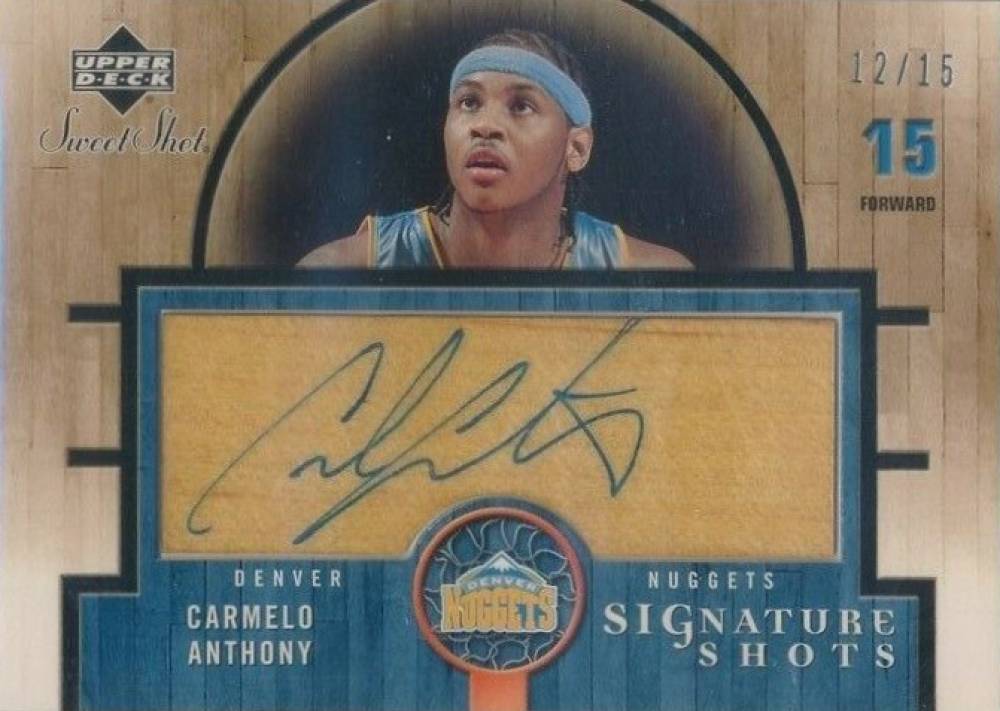 2005 Upper Deck Sweet Shot Signature Shots Carmelo Anthony #SSWCA Basketball Card