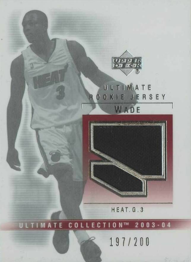 2003 Upper Deck Ultimate Collection Ultimate Game Jersey Dwyane Wade #DY-J Basketball Card