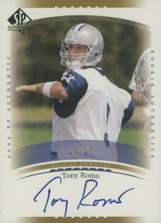 2003 SP Authentic  Tony Romo #217 Football Card