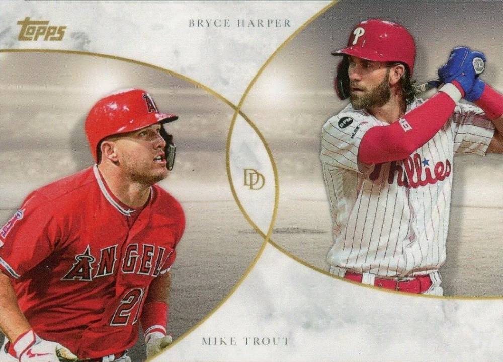 2020 Topps on Demand Dynamic Duals Bryce Harper/Mike Trout #1 Baseball Card