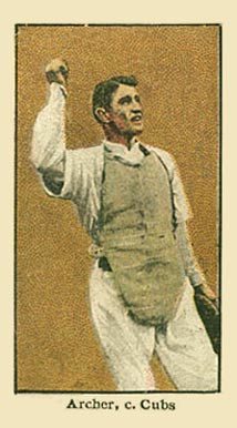 1910 American Caramel Chicago Archer, c. Cubs # Baseball Card