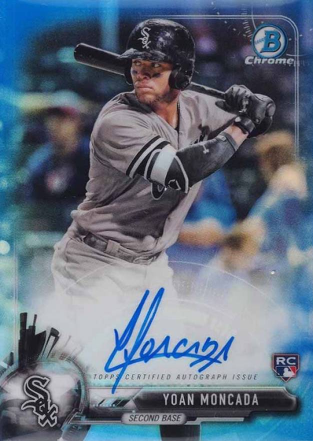 2017 Bowman Chrome Autograph Rookies Yoan Moncada #YM Baseball Card