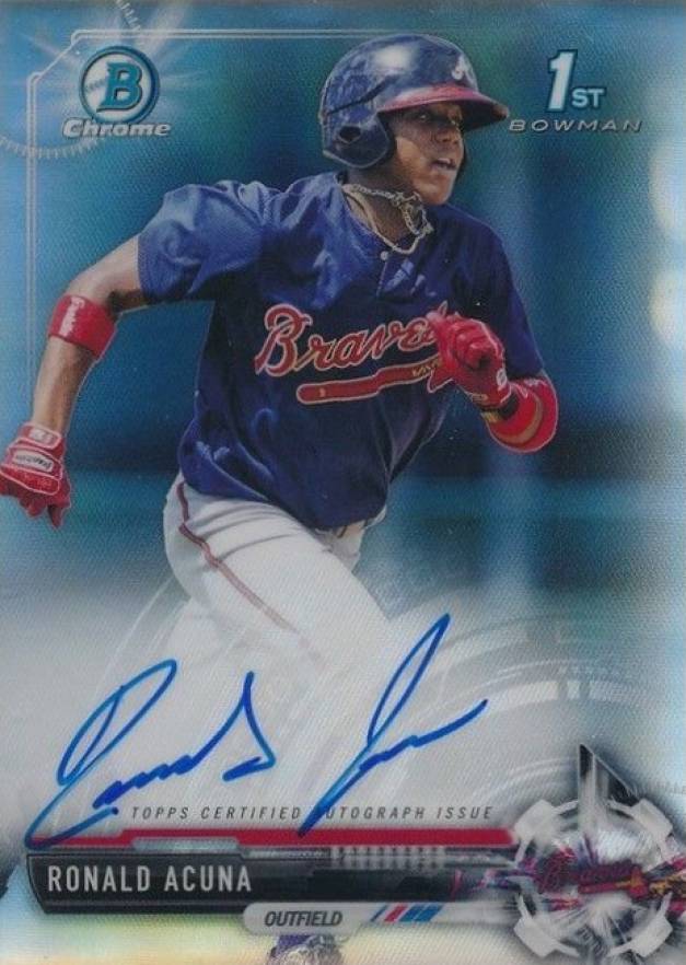 2017 Bowman Prospects Autographs Ronald Acuna Jr. #RA Baseball Card