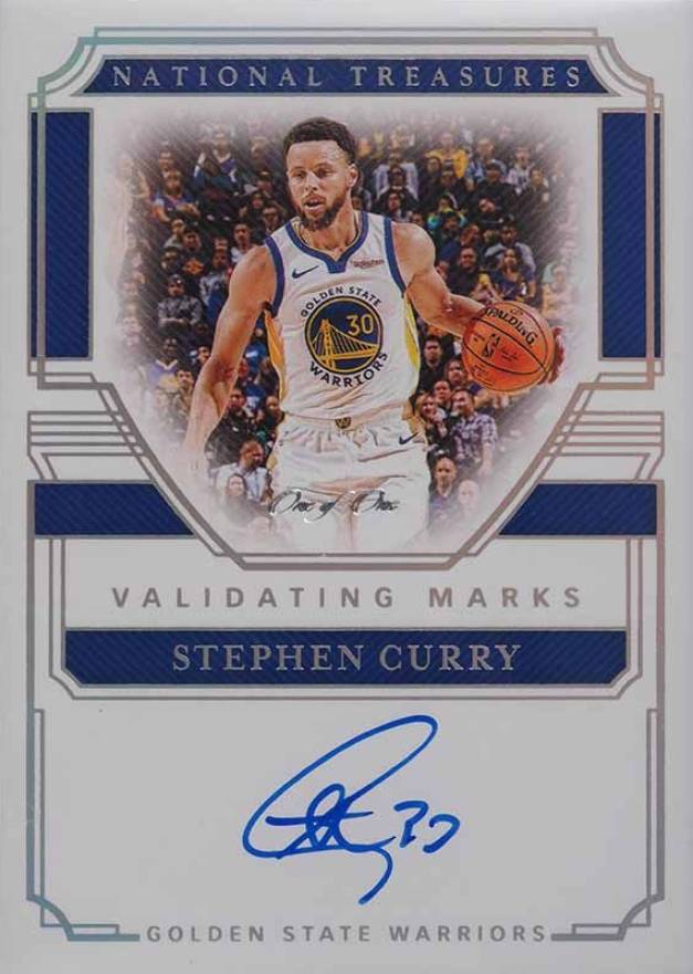 2019 National Treasures Validating Marks Stephen Curry #SCY Basketball Card