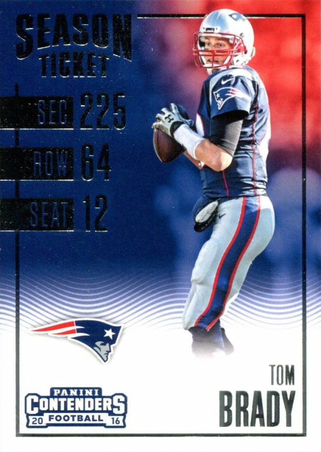 2016 Panini Contenders Tom Brady #58 Football Card