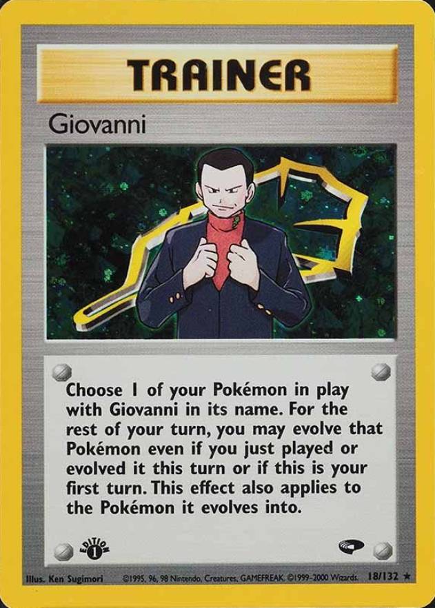 2000 Pokemon Gym Challenge Giovanni-Holo #18 TCG Card