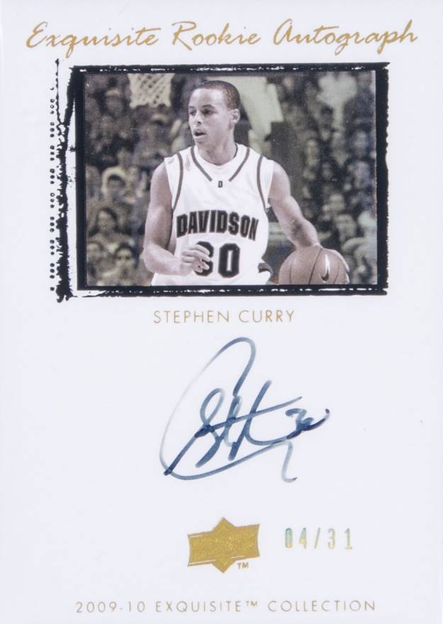 2009 Upper Deck Exquisite Collection Stephen Curry #72 Basketball Card