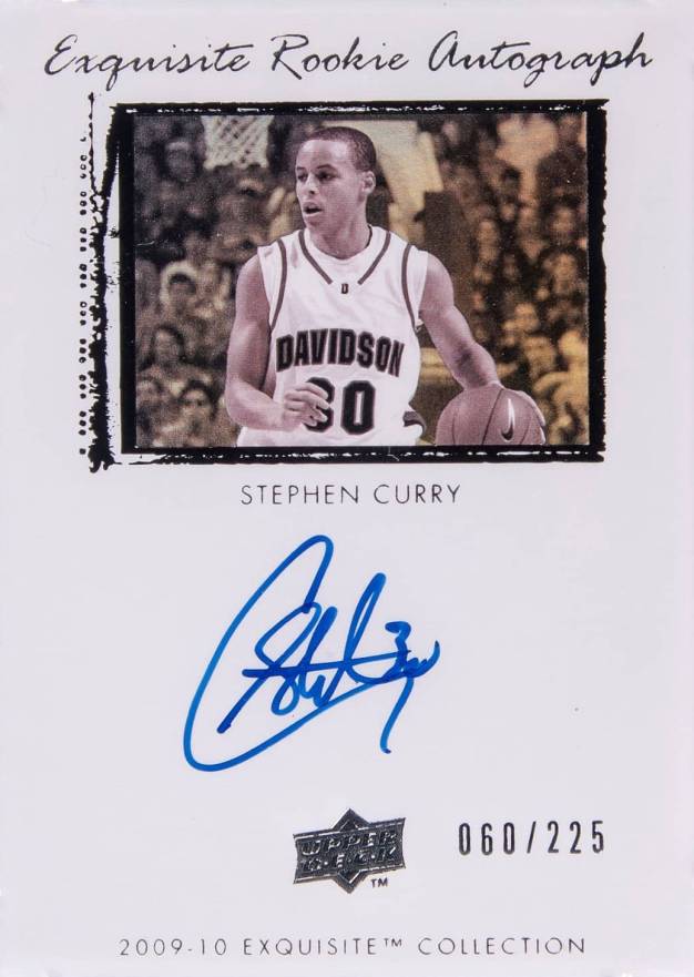 2009 Upper Deck Exquisite Collection Stephen Curry #72 Basketball Card