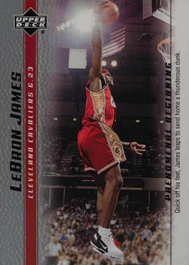 2003 Upper Deck LeBron James Phenomenal Beginnings LeBron James #18 Basketball Card