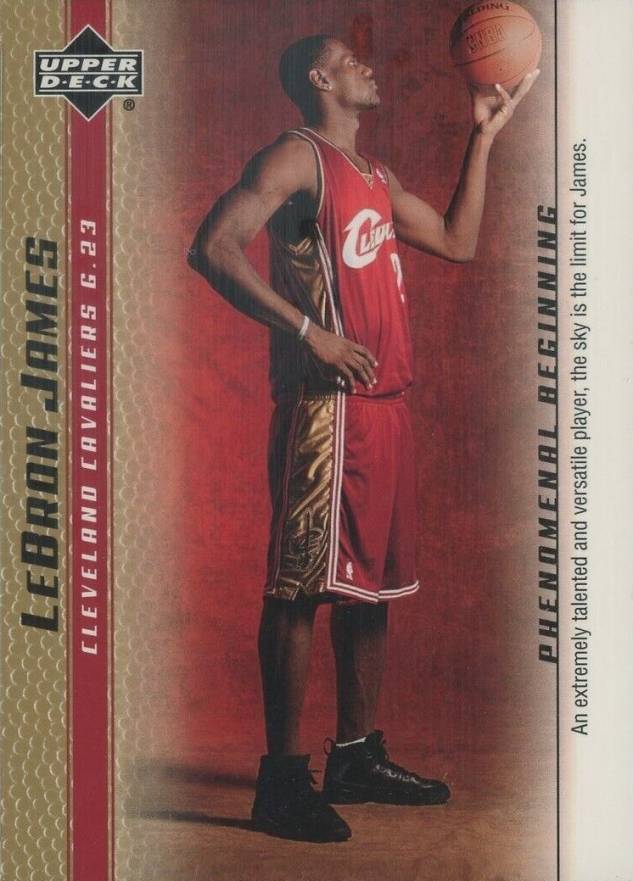2003 Upper Deck LeBron James Phenomenal Beginnings LeBron James #1 Basketball Card
