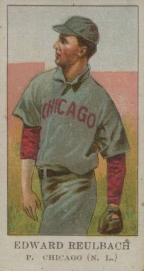 1908 American Caramel Edward Reulbach p. # Baseball Card