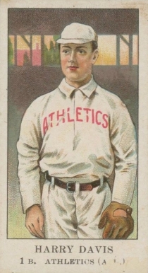 1908 American Caramel Harry Davis 1.b. # Baseball Card
