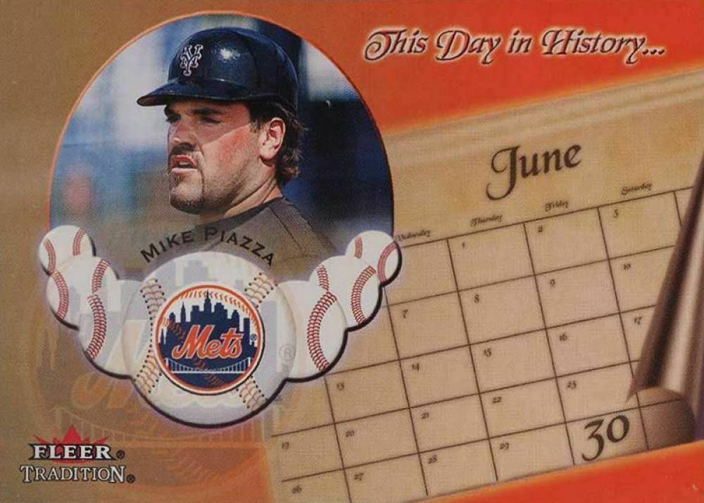 2002 Fleer Tradition This Day in History Mike Piazza #20 Baseball Card
