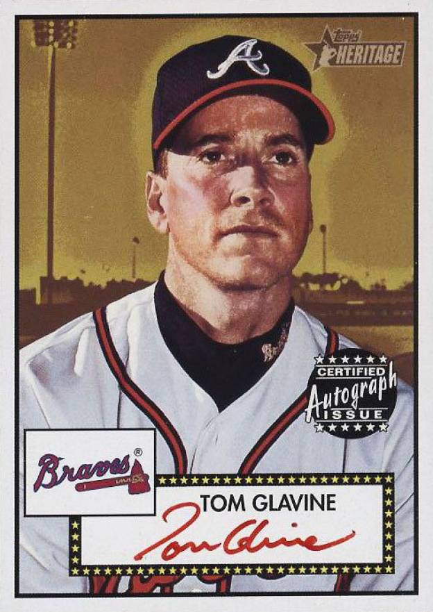 2001 Topps Heritage Autographs Tom Glavine #TG Baseball Card