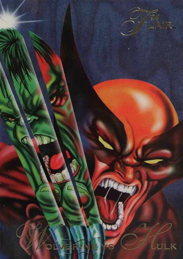 1994 Marvel Universe '94 Flair Wolverine vs. Hulk #34 Non-Sports Card