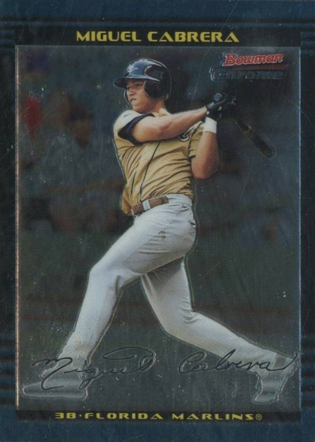 2002 Bowman Chrome Draft Picks Miguel Cabrera #156 Baseball Card