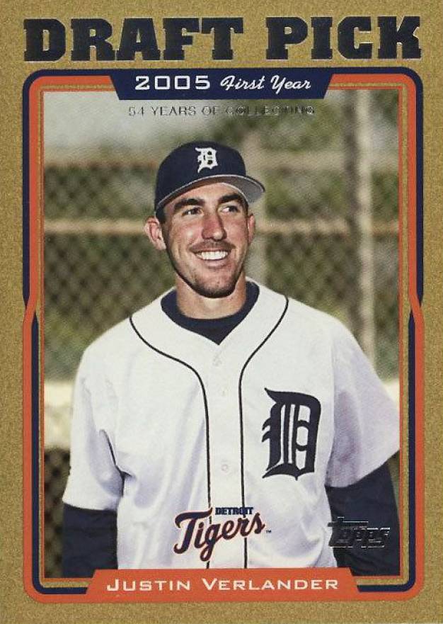2005 Topps Gold Justin Verlander #677 Baseball Card