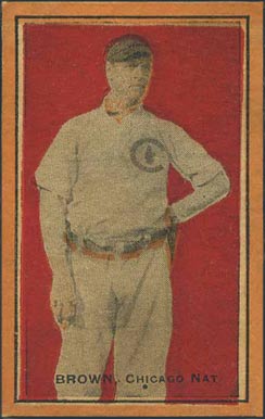 1911 Baseball Bats Hand Cut Mordecai Brown # Baseball Card