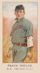 1909 American Caramel Frank Shulte r.f. #30 Baseball Card