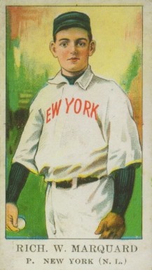 1909 American Caramel Rich W. Marquard p. #18 Baseball Card