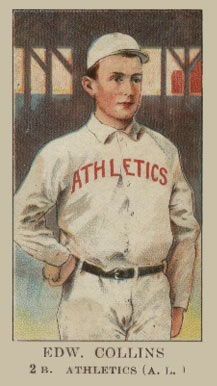 1909 American Caramel Edw. Collins 2.b. #8 Baseball Card
