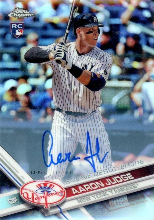 2017 Topps Chrome Update Aaron Judge #HMT50 Baseball Card
