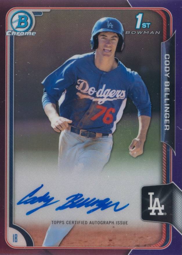 2015 Bowman Chrome Autograph Prospect Cody Bellinger #CBE Baseball Card