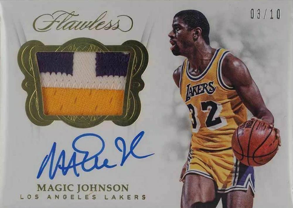 2017 Panini Flawless Signature Prime Materials Magic Johnson #SM-MJ Basketball Card