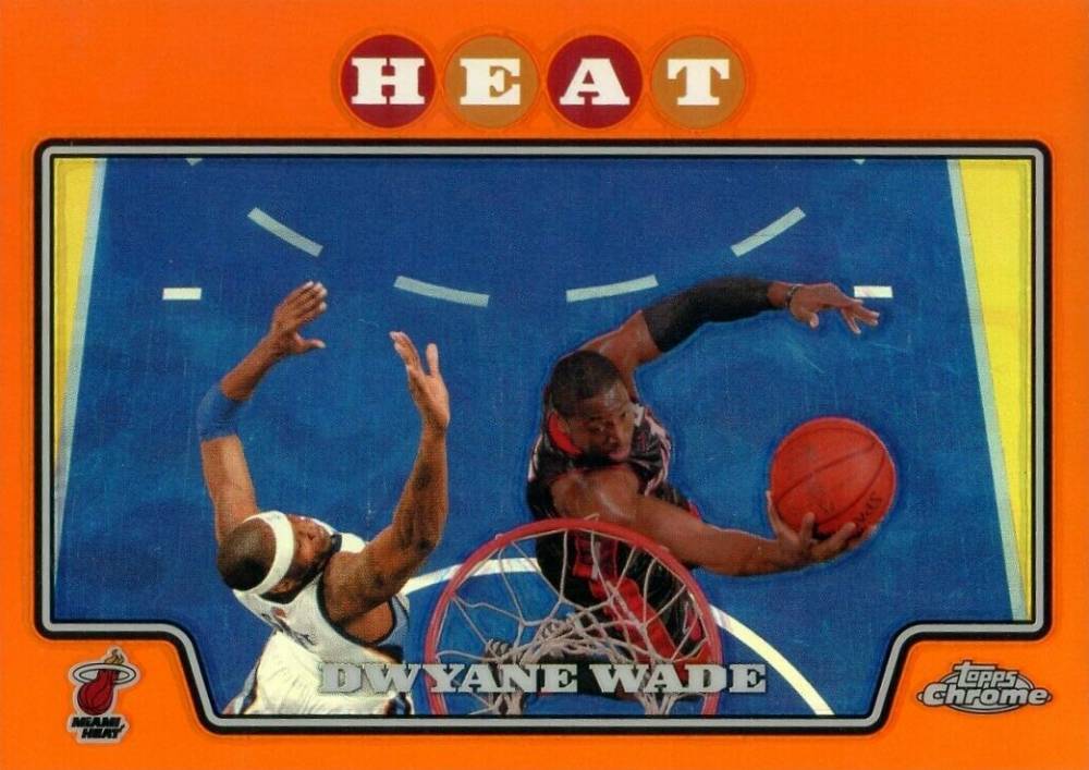2008 Topps Chrome Dwyane Wade #100 Basketball Card