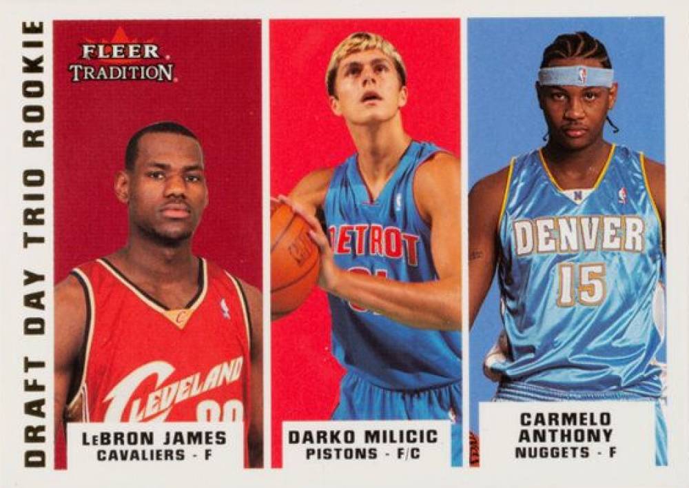 2003 Fleer Tradition Carmelo Anthony/Darko Milicic/LeBron James #291 Basketball Card