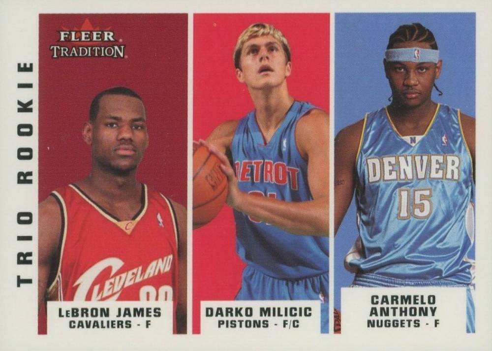 2003 Fleer Tradition Carmelo Anthony/Darko Milicic/LeBron James #291 Basketball Card