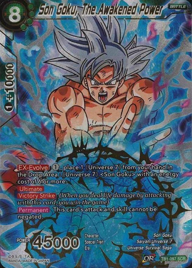 2018 Dragon Ball Super Tournament of Power Themed Booster Pack Son Goku, the Awakened Power #TB1-097 TCG Card
