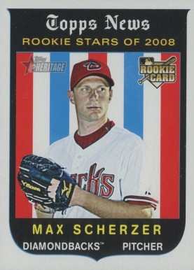 2008 Topps Heritage  Max Scherzer #519 Baseball Card