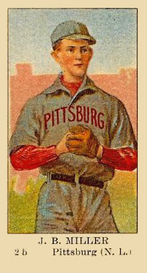1910 American Caramel J.B. Miller 2.b. # Baseball Card