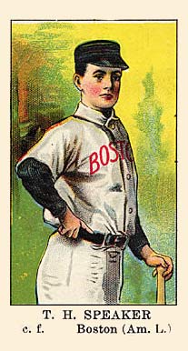 1910 American Caramel T.H. Speaker c.f. # Baseball Card