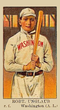 1910 American Caramel Robt. Unglaub r.f. # Baseball Card