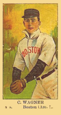 1910 American Caramel C. Wagner ss # Baseball Card