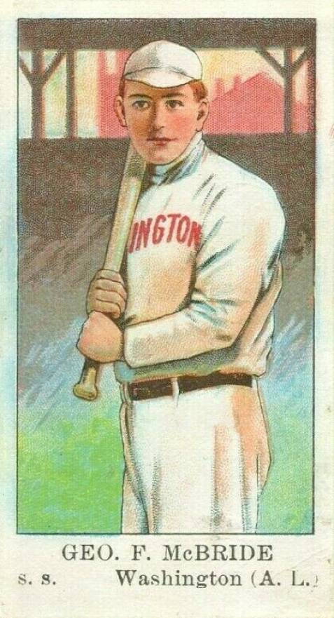 1910 American Caramel Geo. F. McBride s.s. # Baseball Card