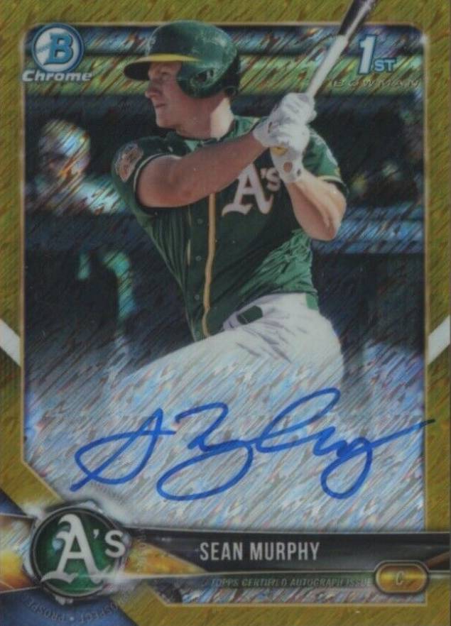 2018 Bowman Prospects Autographs Chrome Sean Murphy #SMU Baseball Card