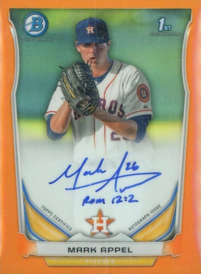 2014 Bowman Chrome Autograph Prospects Mark Appel #MA Baseball Card