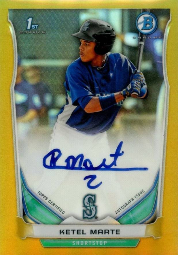 2014 Bowman Prospect Autograph Ketel Marte #KM Baseball Card