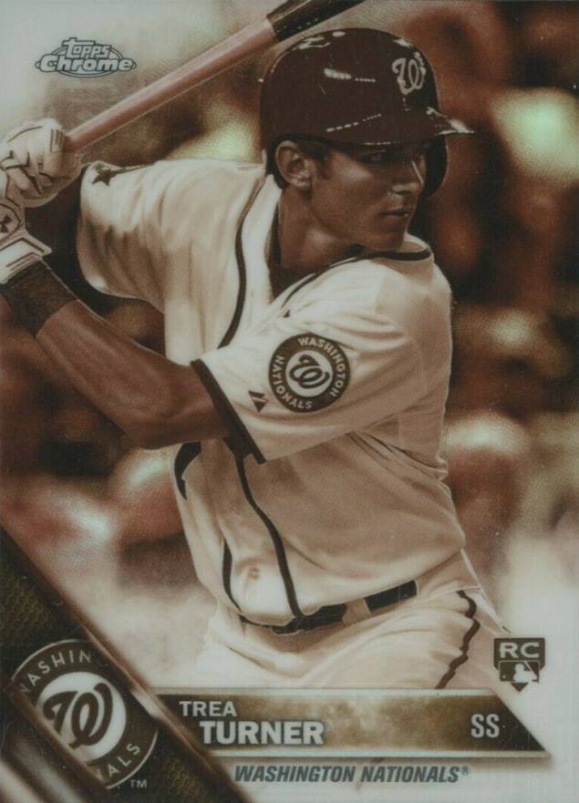 2016 Topps Chrome Trea Turner #32 Baseball Card